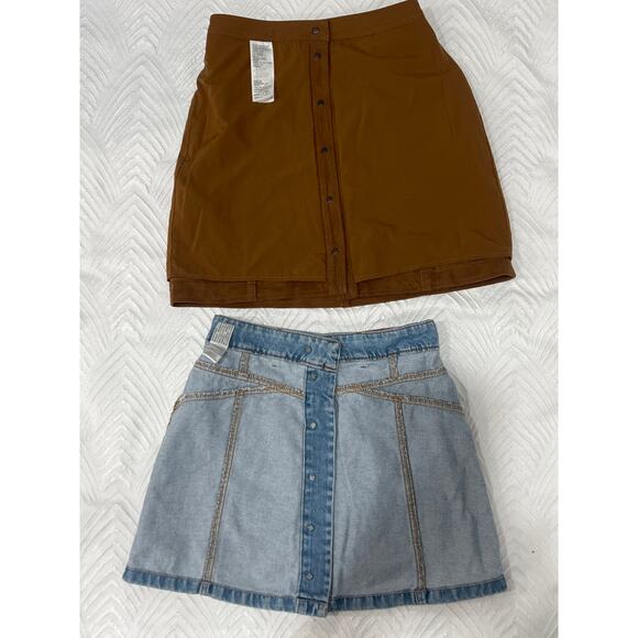 Abercrombie & Fitch Brown Suede Mini Skirt XS + I Love 47 Denim Skirt   Sale!!! - Picture 10 of 11